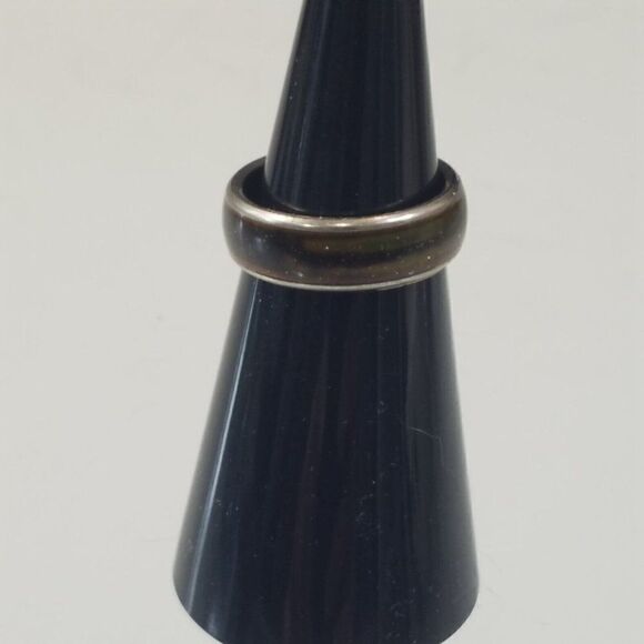 Silver Tone Glittered Unisex Mood Ring Band Size 6 Estate - Picture 5 of 7